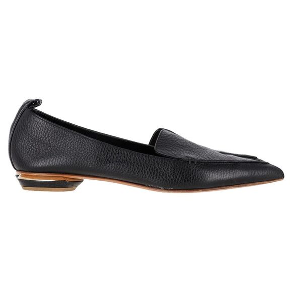 Nicholas Kirkwood Beya Flats in Black Leather